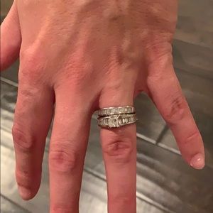 Zales Princess Cut Diamond Ring and Wedding Band